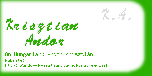 krisztian andor business card